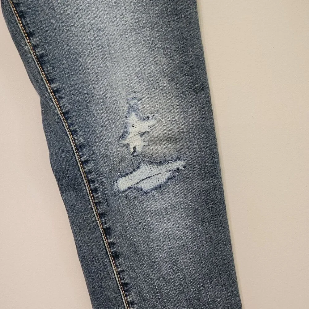 Old Navy boy sz 14 Karate Slim Jeans adjustable waist distressed New